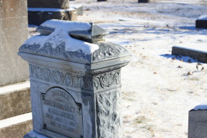Zinc Grave Marker Snow