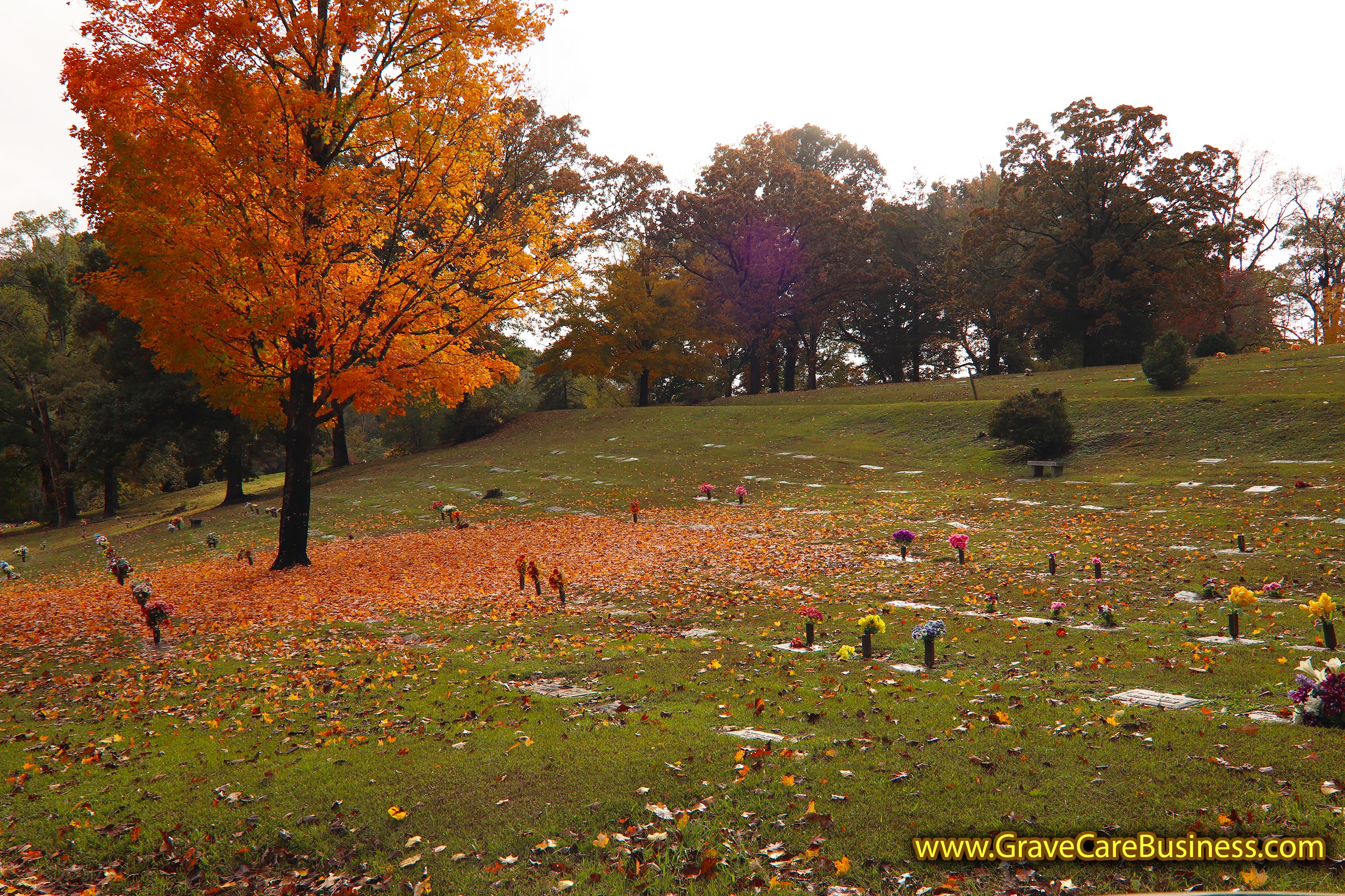 Autumn Cemetery Grave Care